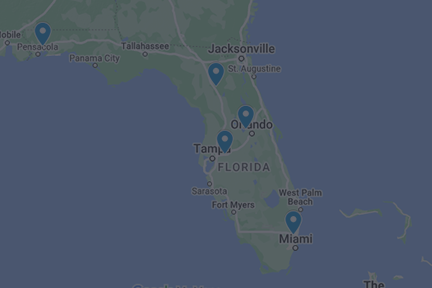 佛罗里达大学地图佛罗里达大学地点地点。